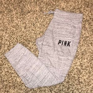 VS PINK like new grey speckled sweats/joggers